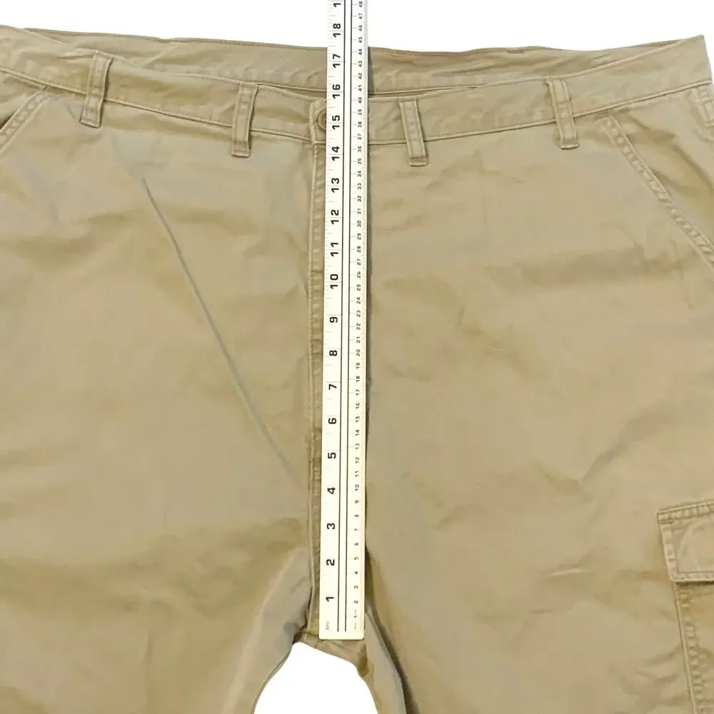 Wrangler Authentics Mens Classic Cargo Shorts Khaki Tan 44 Outdoors Chore Hiking